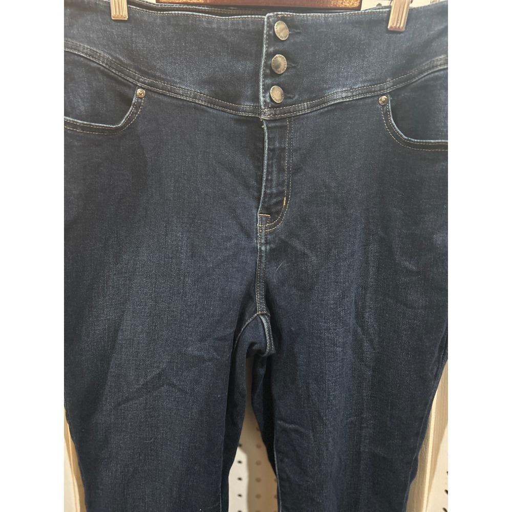 Lane Bryant High Rise Dark Wash Skinny Jeans Size 18 - Picture 2 of 6